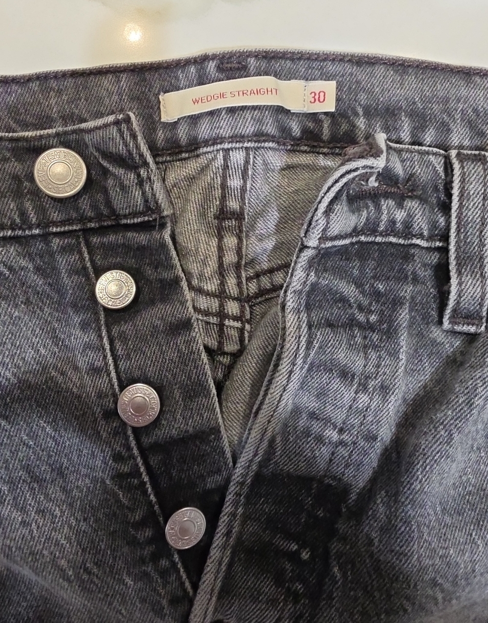 Levi's  Wedgie Straight Jeans - Black Wash
